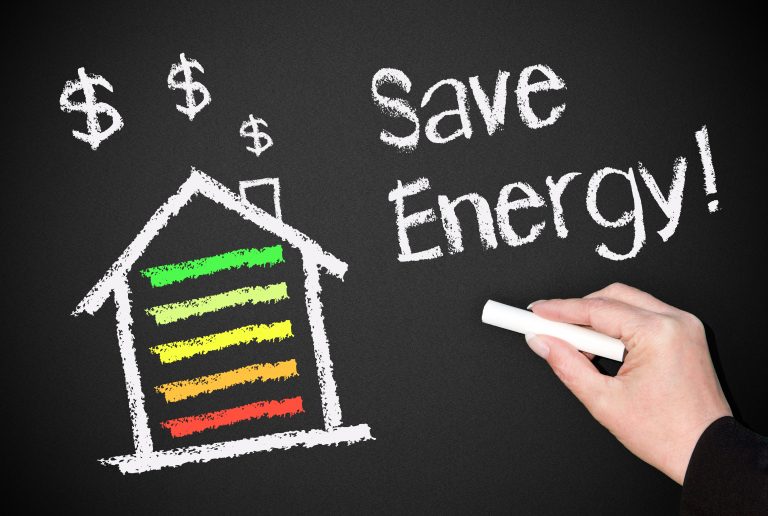 Save Energy - house with energy efficiency